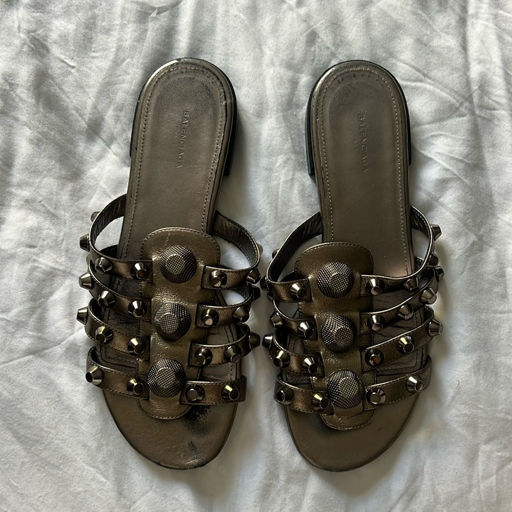Balenciaga metallic studded Sandals - Picture 1 of 4
